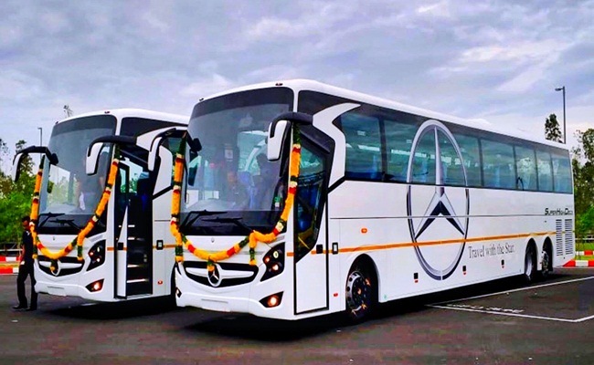 Mercedes Coach Booking In Chandigarh Airport Benz Bus Book For Airport Transfer